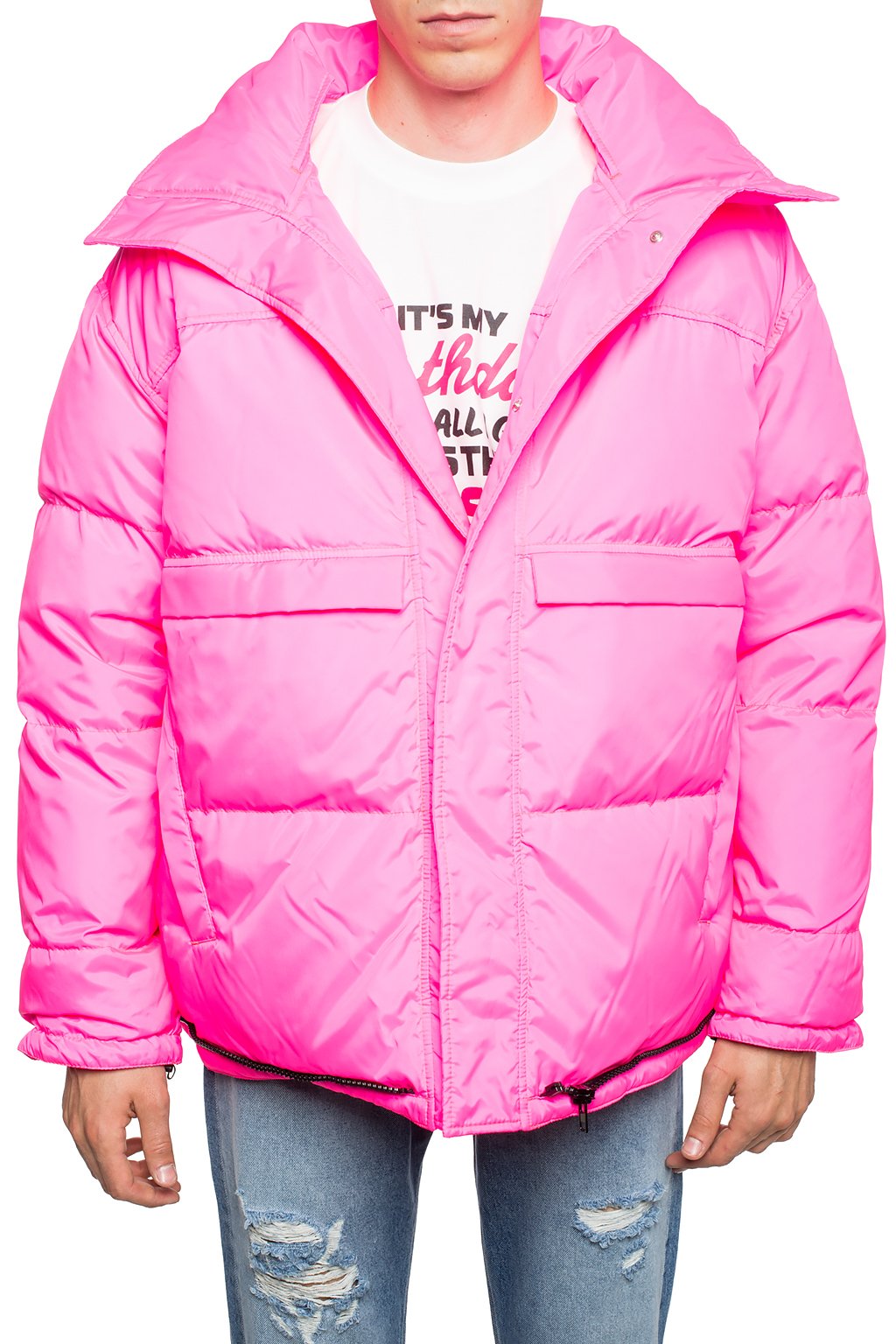 Neon Down jacket with adjustable length VETEMENTS - Vitkac KR